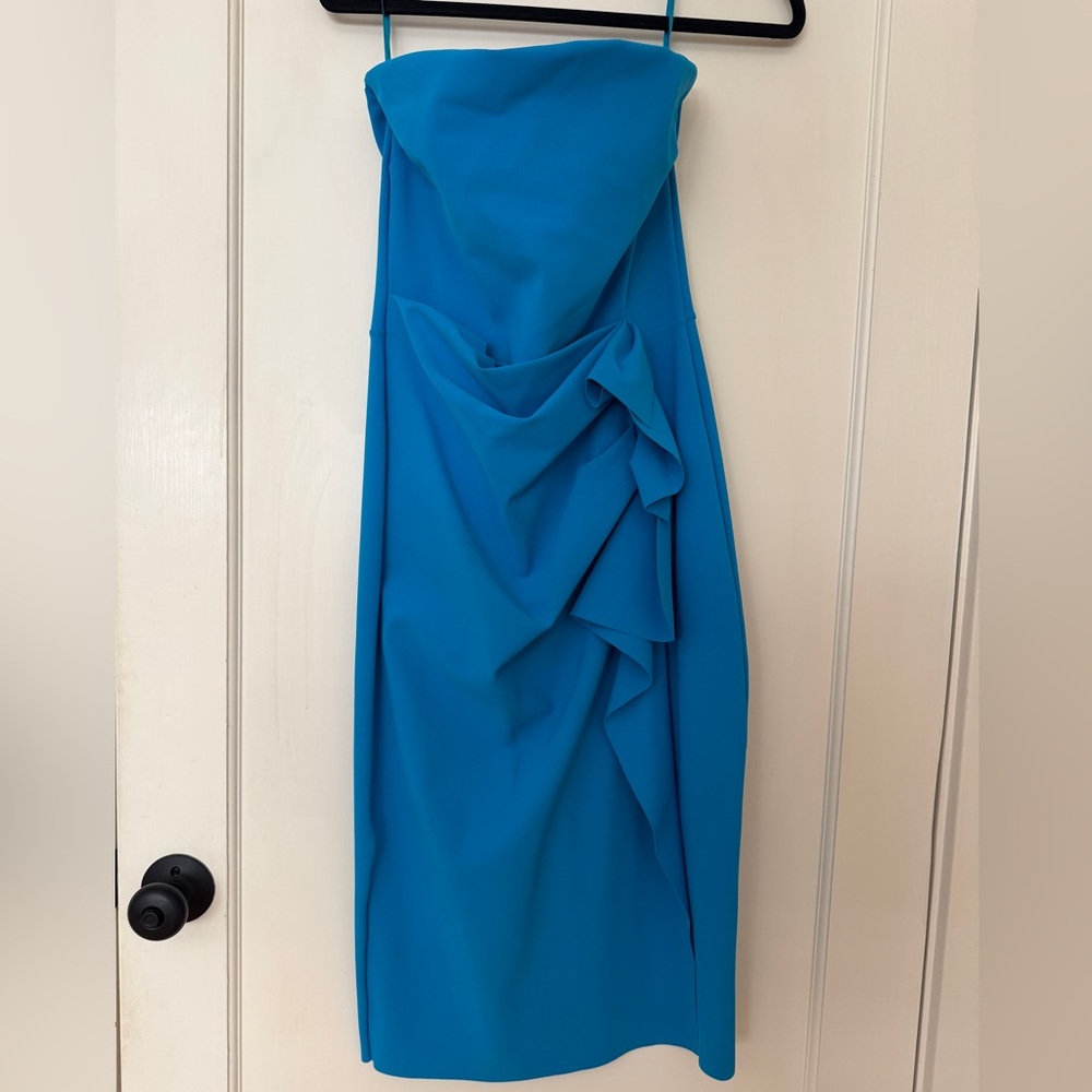 Chiara Boni Le Petit Ribe Strapless Blue Dress